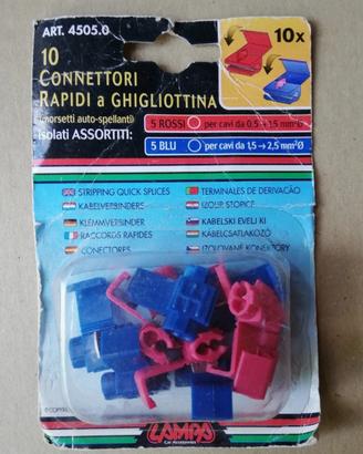 10 Connettori Rapidi a Ghigliottina Rubacorrente 