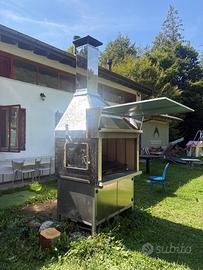 Camino barbecue artigianale in acciaio inox