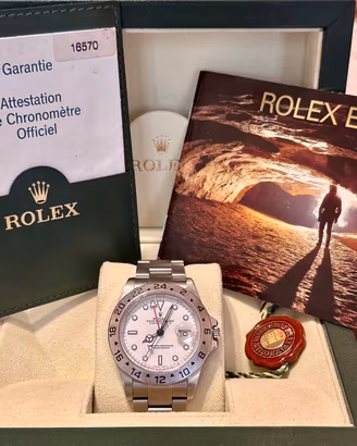 ROLEX EXPLORER II - 16570 POLAR - FULL SET NO FORI