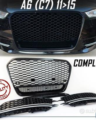 GRIGLIE ANTERIOI Nere RS6 AUDI A6 C7 2011-2014
