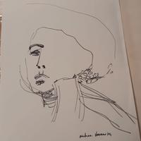 ANDREA VACCARO COPPIA DI DISEGNI A CARBONCINO