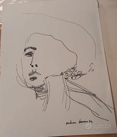 ANDREA VACCARO COPPIA DI DISEGNI A CARBONCINO