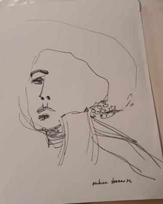 ANDREA VACCARO COPPIA DI DISEGNI A CARBONCINO