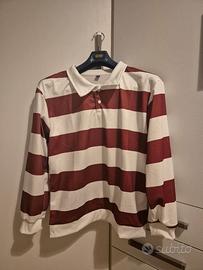 Felpa girocollo da uomo a righe (M)