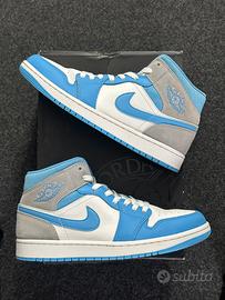 Nike Jordan 1 Mid 43 Azzurro Grigio Bianco