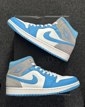 Nike Jordan 1 Mid 43 Azzurro Grigio Bianco