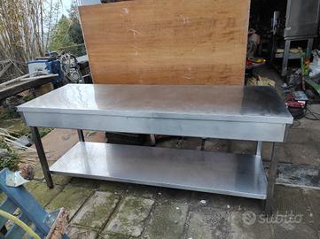 Tavolo acciaio Zanussi 200x70