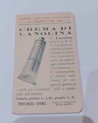 Agenda Militare Tascabile 1918 