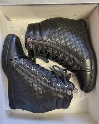 Scarpe con zeppa in pelle, marca VENEZIA,numero 37