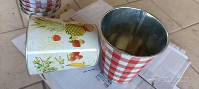 portavaso,contenitore metallo