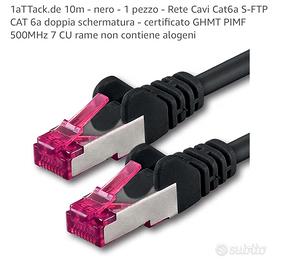 Cavo lan Cat 6A doppia schermatura