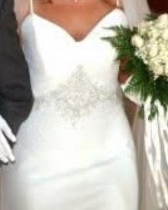 vestito da sposa con inserti Swarovski