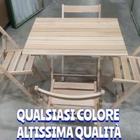 Produzione tavoli e sedie anche colorati