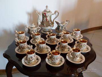 Servizio da caffè Capodimonte originale in oro