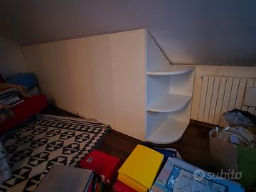 mobile guardaroba per mansarda, fatto su misura