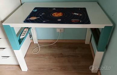 Scrivania Ikea altezza regolabile bianco