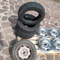 4 cerchioni + 4 gomme panda 4x4 + 1 cerchio