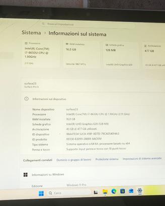 Microsoft Surface Pro 6 i7-16GB-512GB+Docking