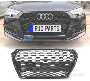 GRIGLIA PER AUDI A4 B9 15-19 LOOK RS4 NERO LUCIDO