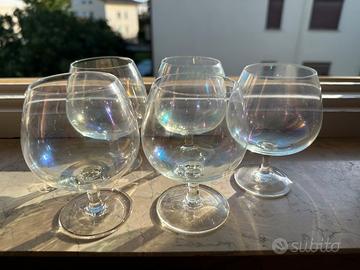 Set 5 calici balloon cognac vintage