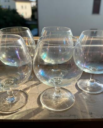 Set 5 calici balloon cognac vintage