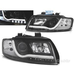 FARI AUDI A4 00-04 CON LUCI DIURNE A LED TUBOLARI 