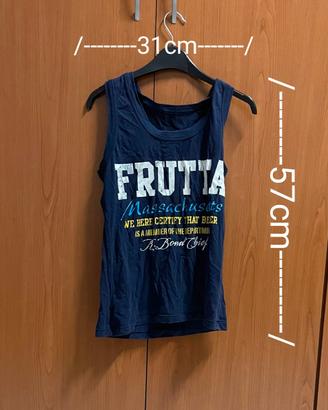 Canotta Blu Navy Frutta Massachusetts Canottiera 