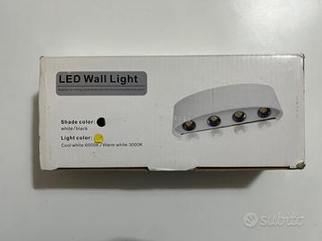 Applique lampada led da parete, muro. Colore nero