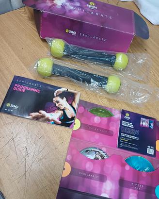 Manubri Zumba Fitness Exhilirate Con 4 DvD Come 