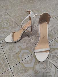 Sandali bianchi tacco alto