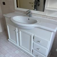 Mobile bagno in legno massiccio bianco