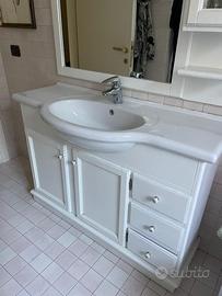 Mobile bagno in legno massiccio bianco