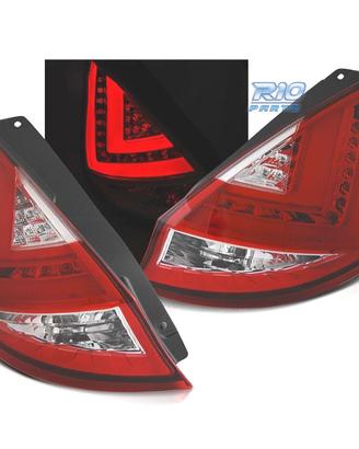 FANALI FORD FIESTA MK7 12-17 BARRE LUMINOSE ROSSO 