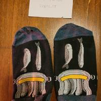 Calzini blu scuro con fantasia 