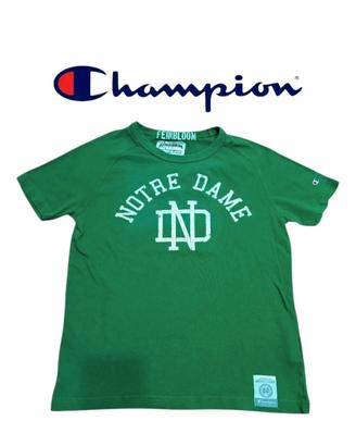 T-shirt Champion Vintage Notre Dame Verde taglia S