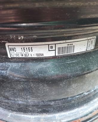 cerchi in ferro 15" poco usati per golf 6