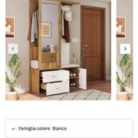 Appendiabiti, scarpiera con specchio