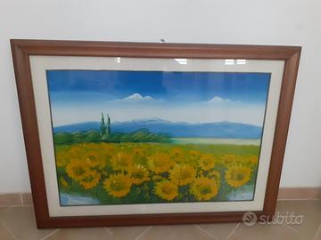 quadro grande girasoli