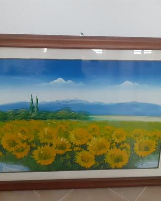 quadro grande girasoli