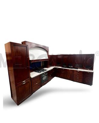CUCINA ANGOLARE IN ARTE POVERA CON FORNO E PIANO C