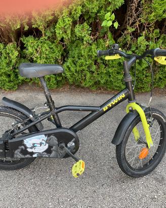 Bici Bambino  Btwin Dark Hero 500 16 pollici