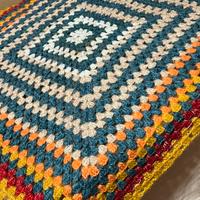 Plaid/Copertina all’uncinetto - misto Lana