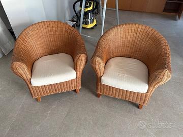 Poltrone in Vimini la coppia