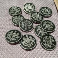 Bottoni in metallo vintage decorati 