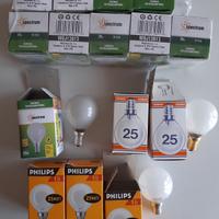 15pz lampadine sfera smerigliata E14
