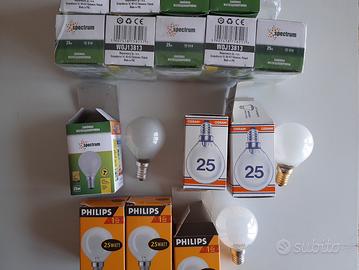 15pz lampadine sfera smerigliata E14