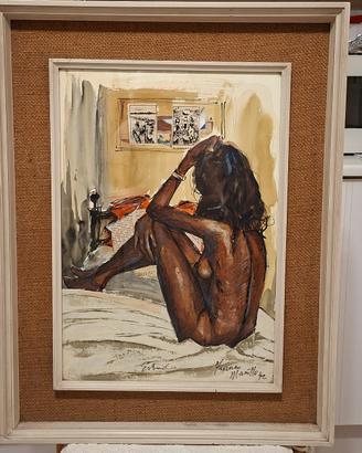 Quadro acquerello di Franco Masotto. 