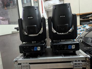 teste mobili beam 230w con flightcase 