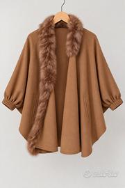 Cappa mantella Cashmere con Pelliccia 