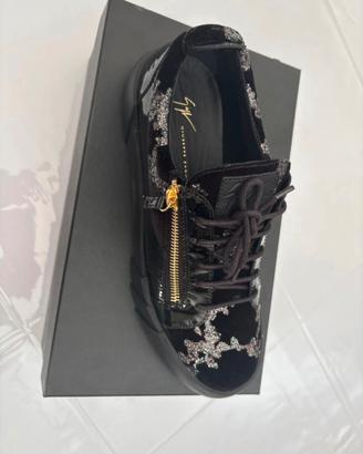 Sneaker Giuseppe Zanotti in velluto glitter tg 45